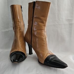 Tan and Black Women's Boots